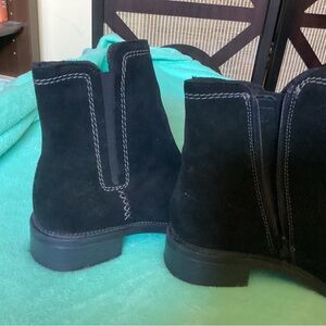 Clarks black zip up ankle boots, size 9.5
